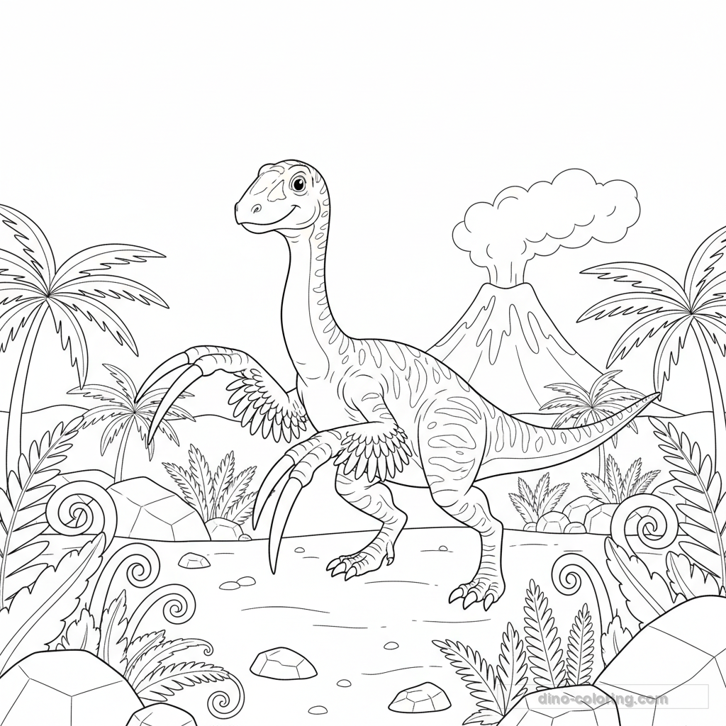 Dibujo de Therizinosaurus