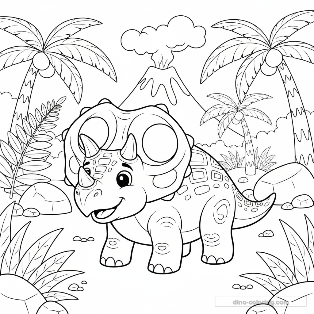 Torosaurus Ausmalbild #5