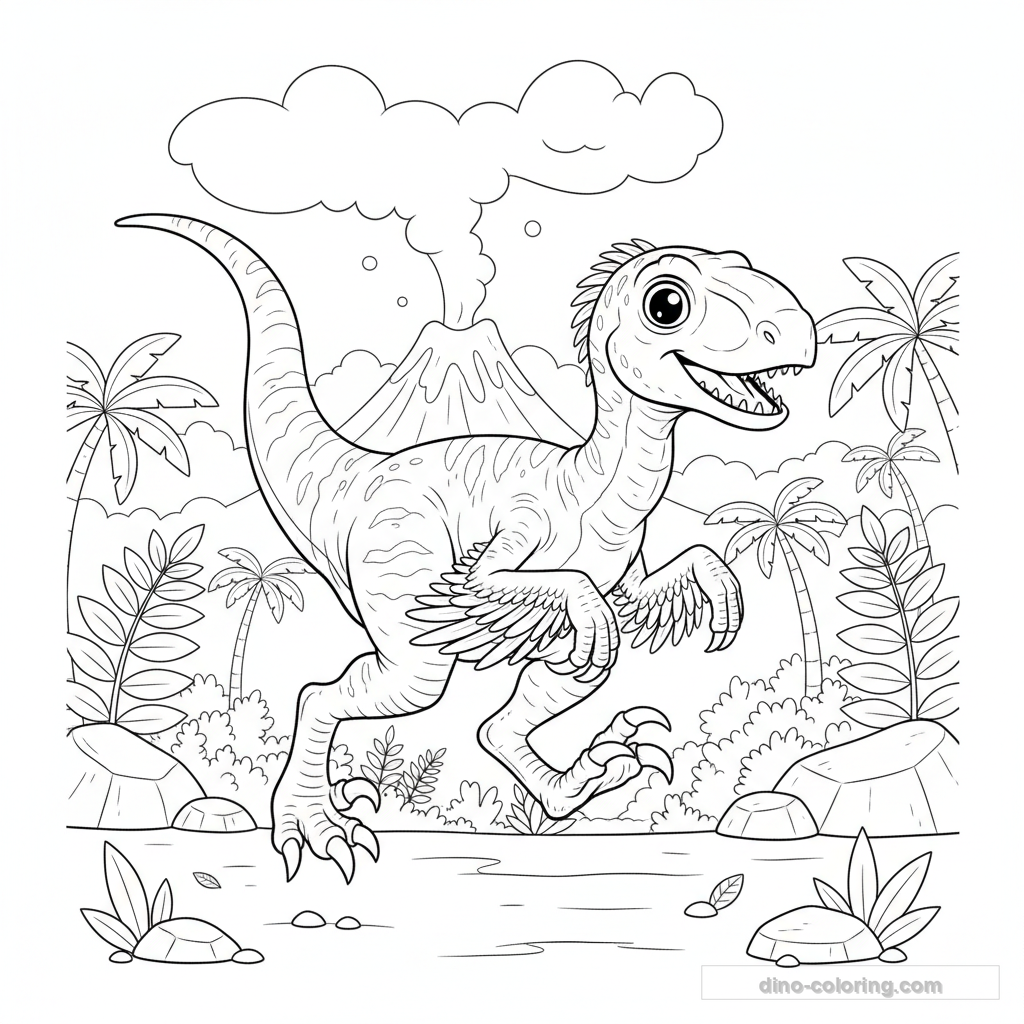 Disegno di Utahraptor