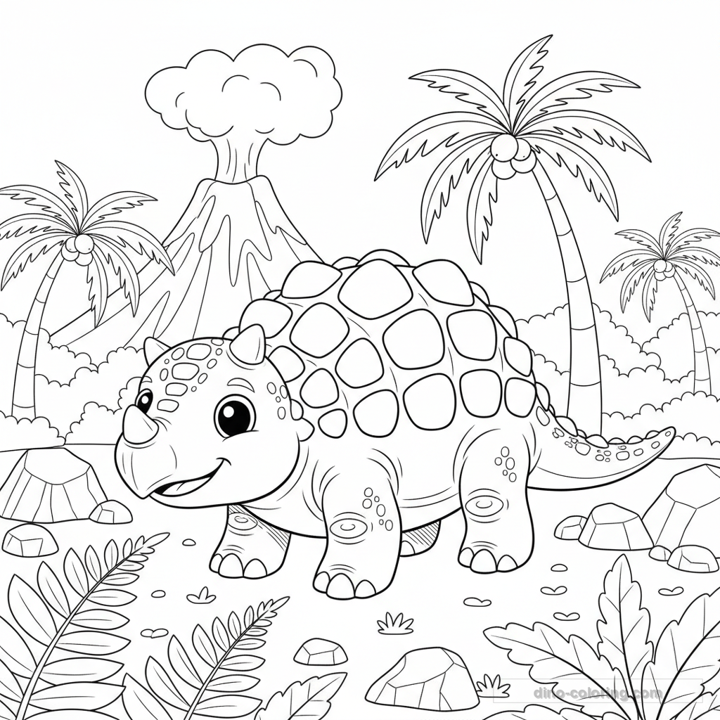Desenho Detailed Ankylosaurus para Colorir #36