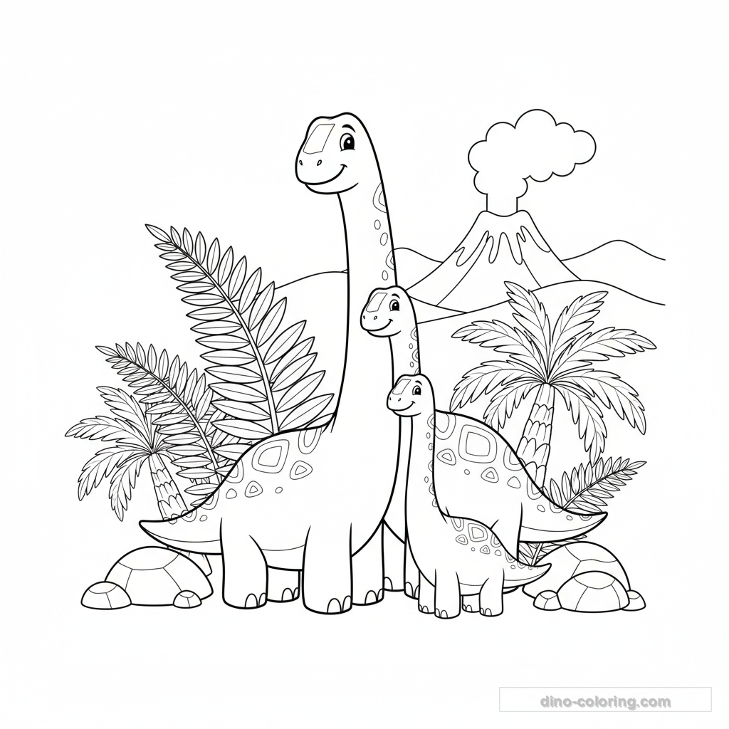 Brachiosaurus Family Ausmalbild #27