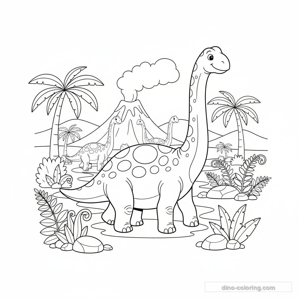 Brachiosaurus Herd Ausmalbild #39
