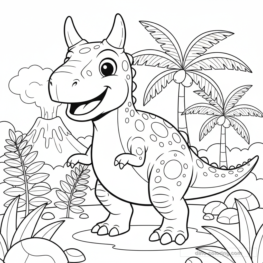 Horned Carnotaurus Ausmalbild #8