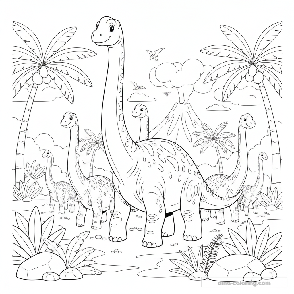 Migrating Diplodocus Ausmalbild #39
