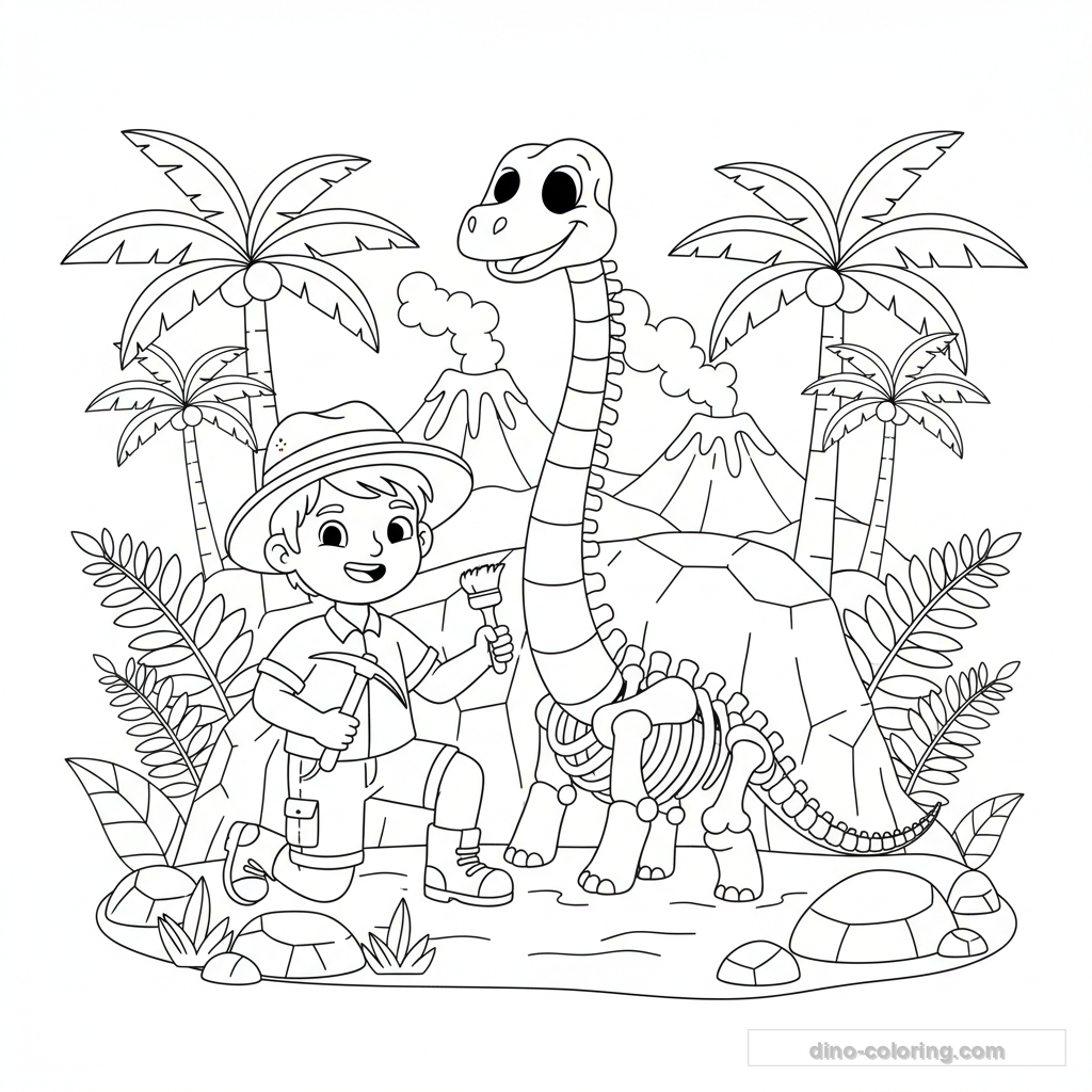 Fossil Hunter Ausmalbild #2