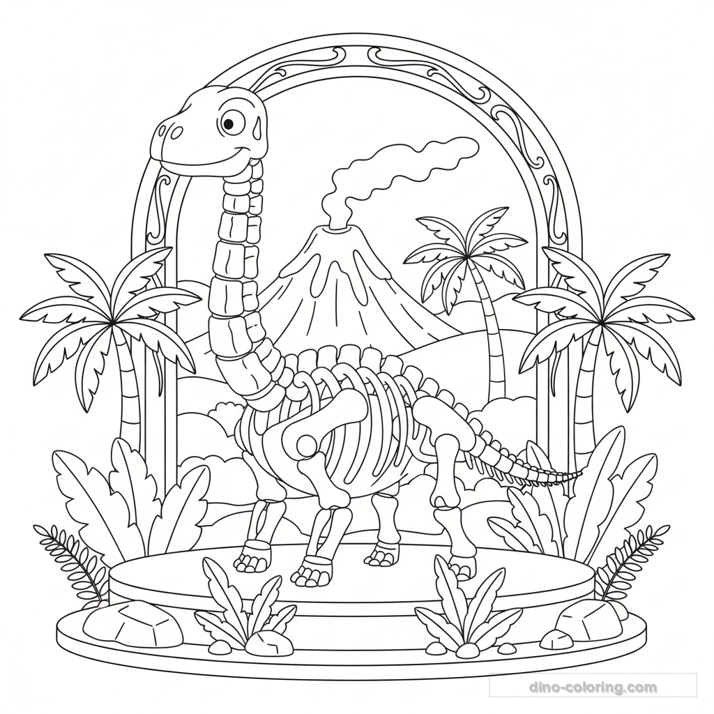 Dinosaur Museum Ausmalbild #7