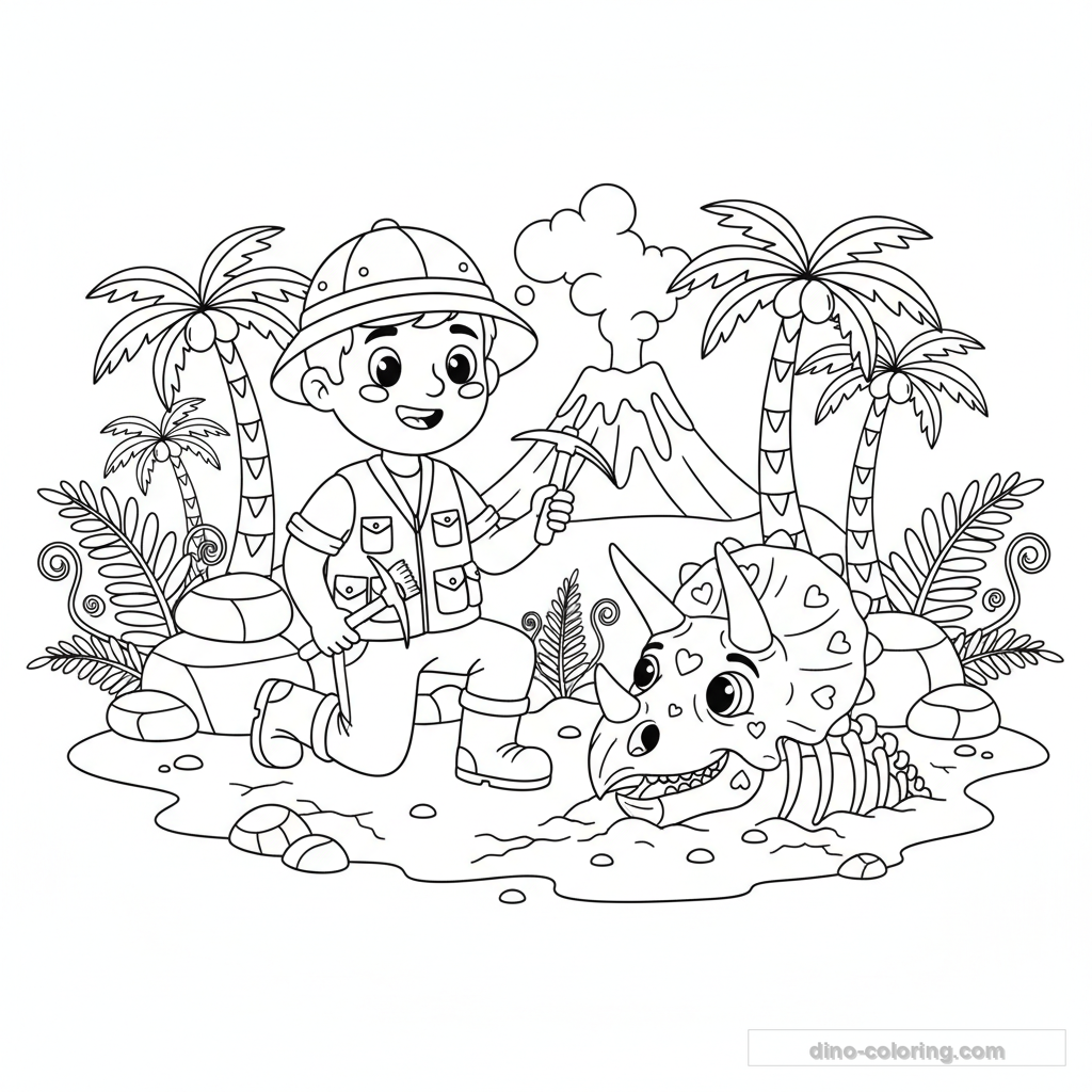 Fossil Hunter Ausmalbild #6