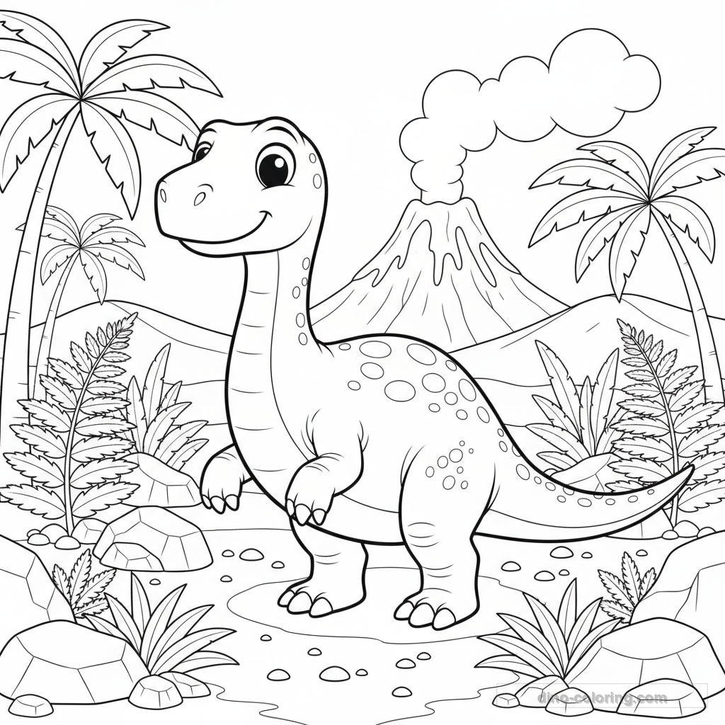 Desenho Forest Iguanodon para Colorir #24