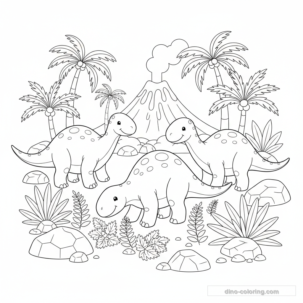 Disegno Iguanodon Herd da Colorare #26