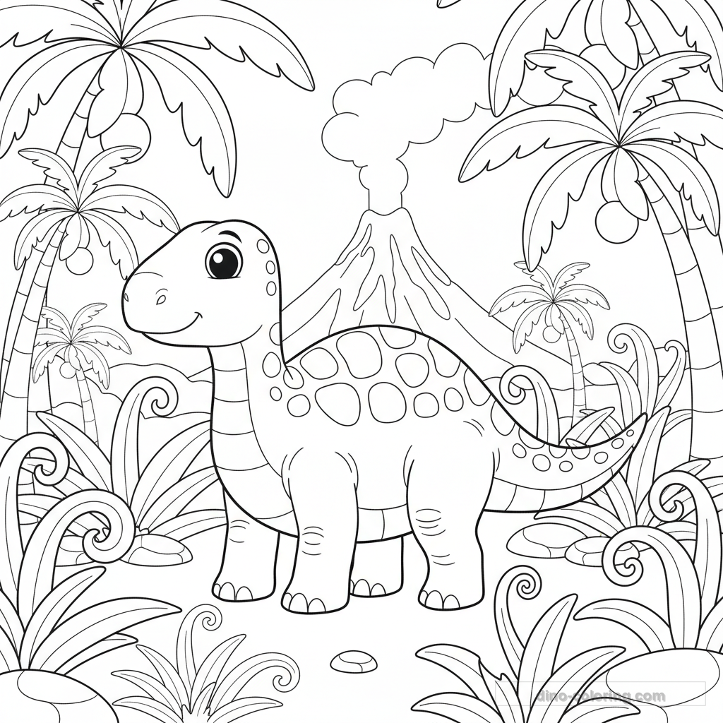 Forest Iguanodon Ausmalbild #14