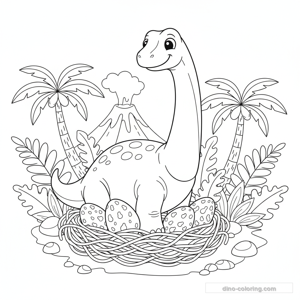 Disegno Protecting Nest da Colorare #2