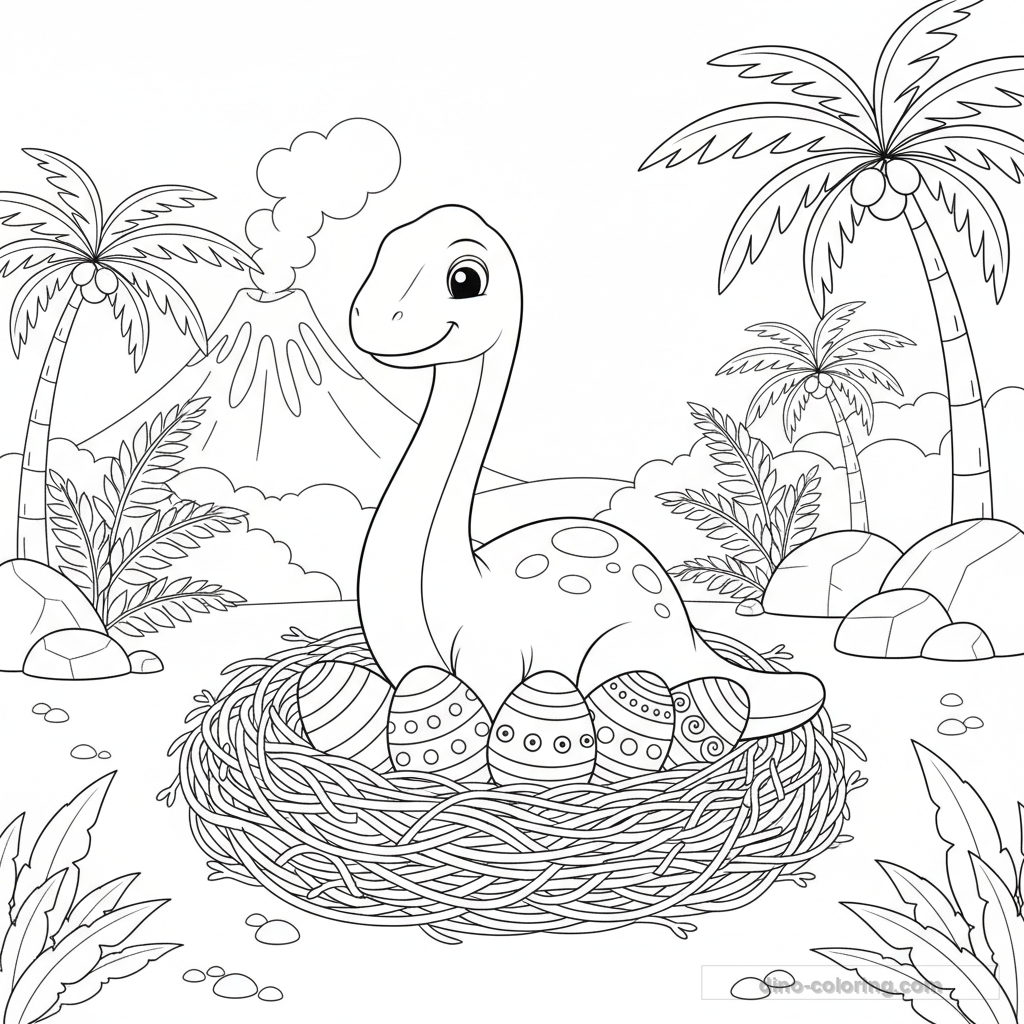 Disegno Nest Full of Eggs da Colorare #5