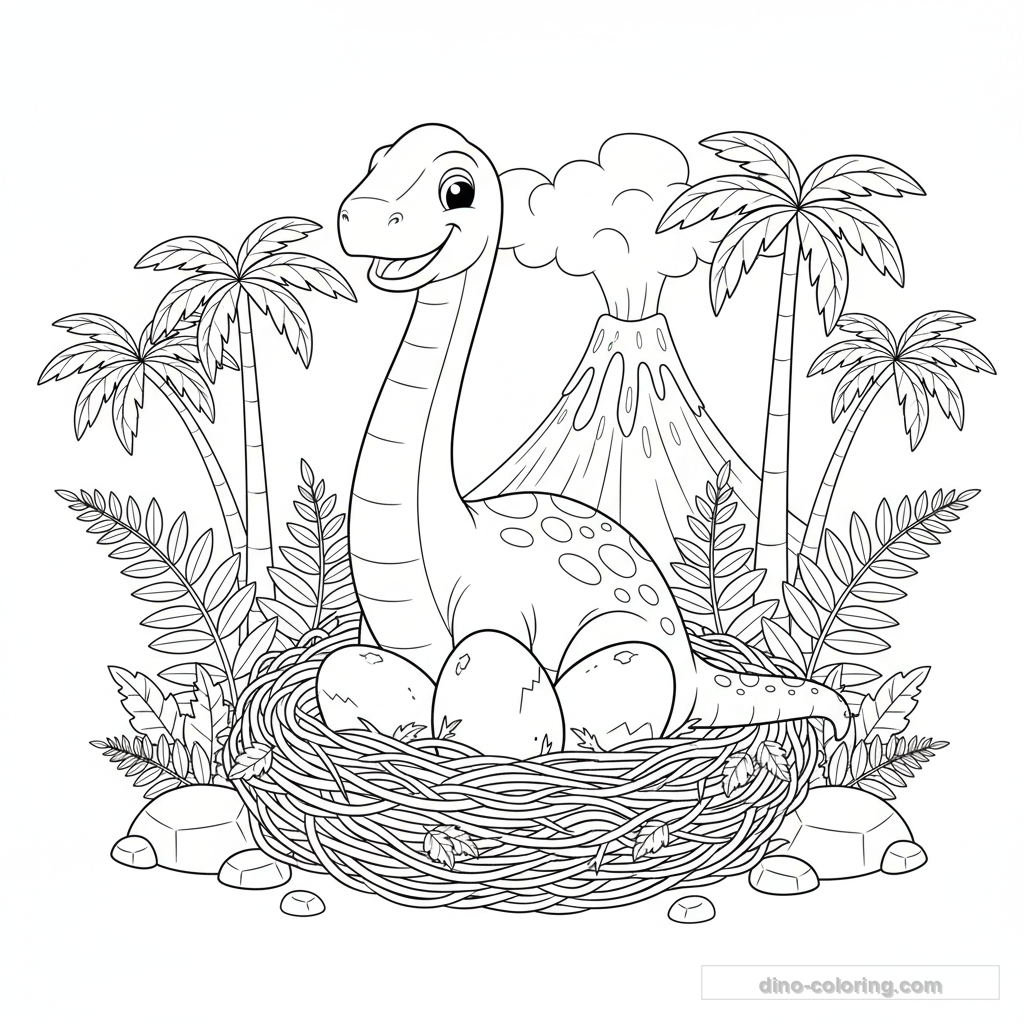 Disegno Nest Full of Eggs da Colorare #9