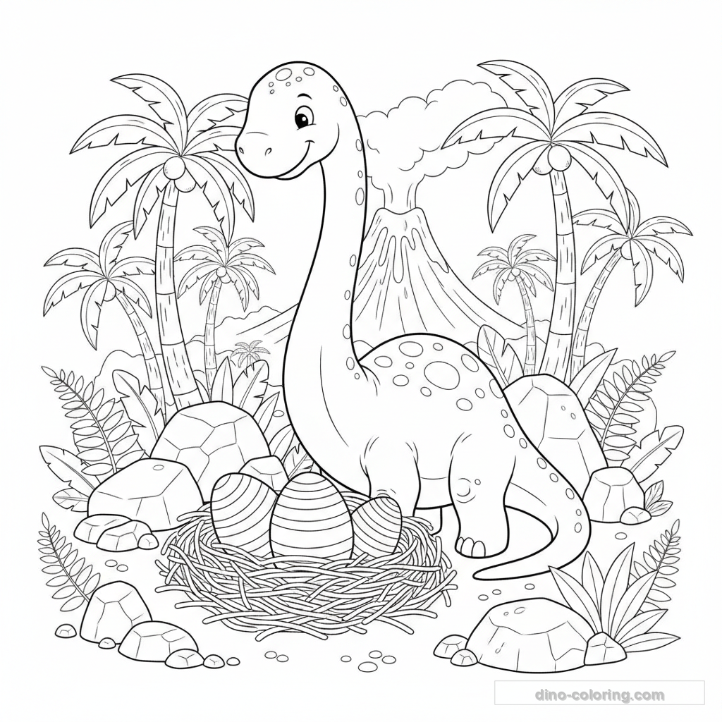 Disegno Protecting Nest da Colorare #9