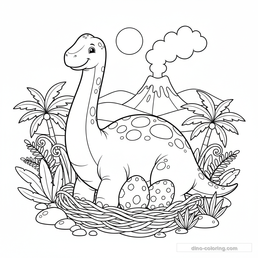 Disegno Mother with Eggs da Colorare #1