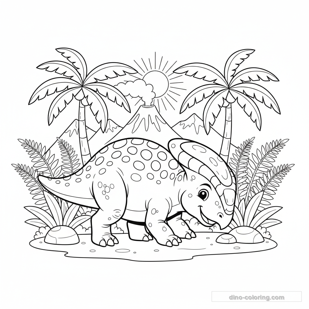 Fighting Pachycephalosaurus Ausmalbild #11