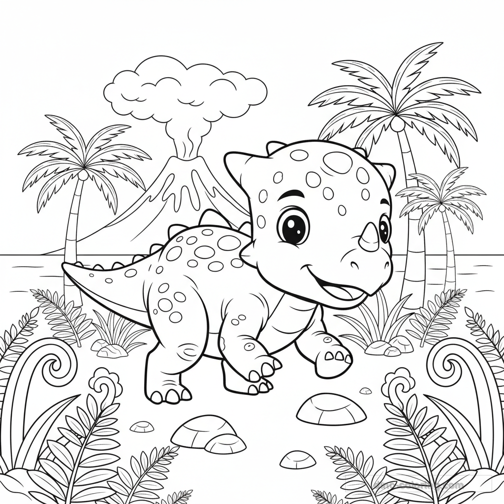 Desenho Fighting Pachycephalosaurus para Colorir #37