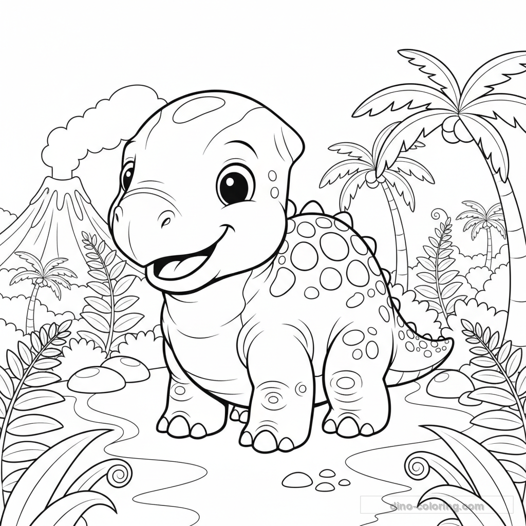 Dome Head Pachycephalosaurus Ausmalbild #23