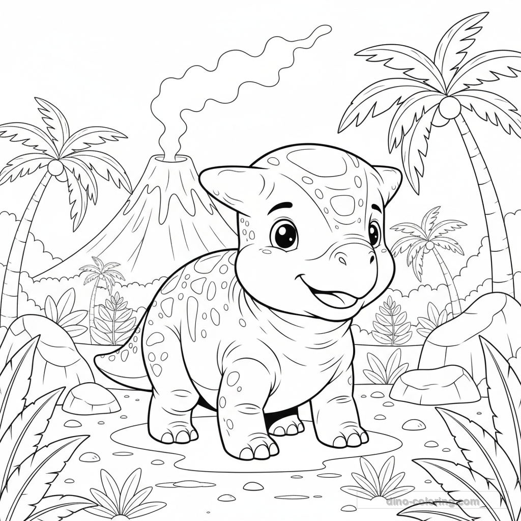 Disegno Dome Head Pachycephalosaurus da Colorare #15