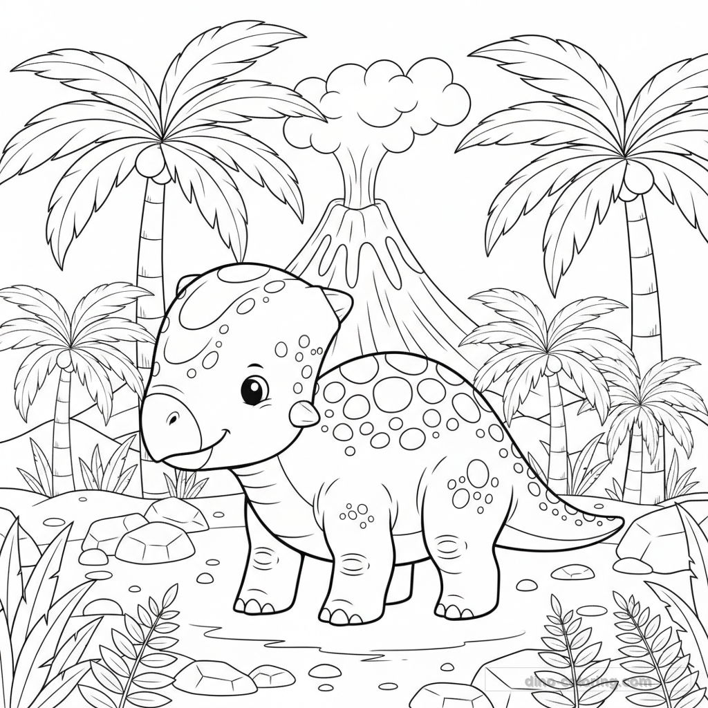 Desenho Detailed Pachycephalosaurus para Colorir #5