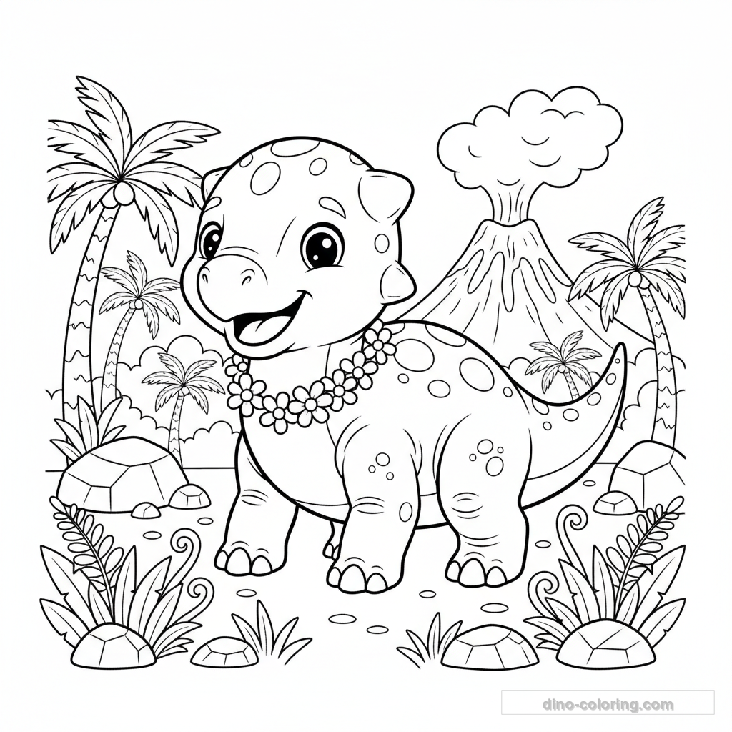 Friendly Pachycephalosaurus Ausmalbild #9