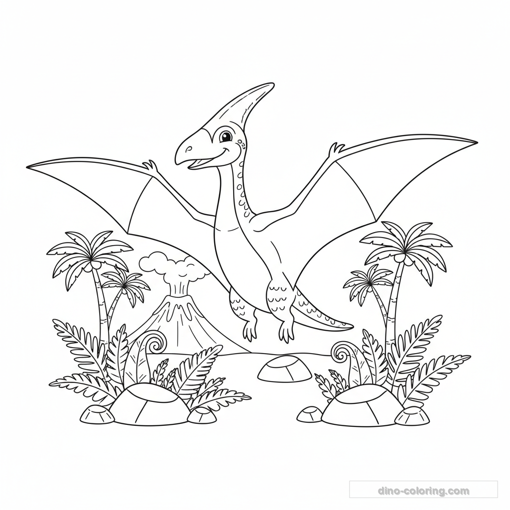 Spread Wings Pteranodon Ausmalbild #15