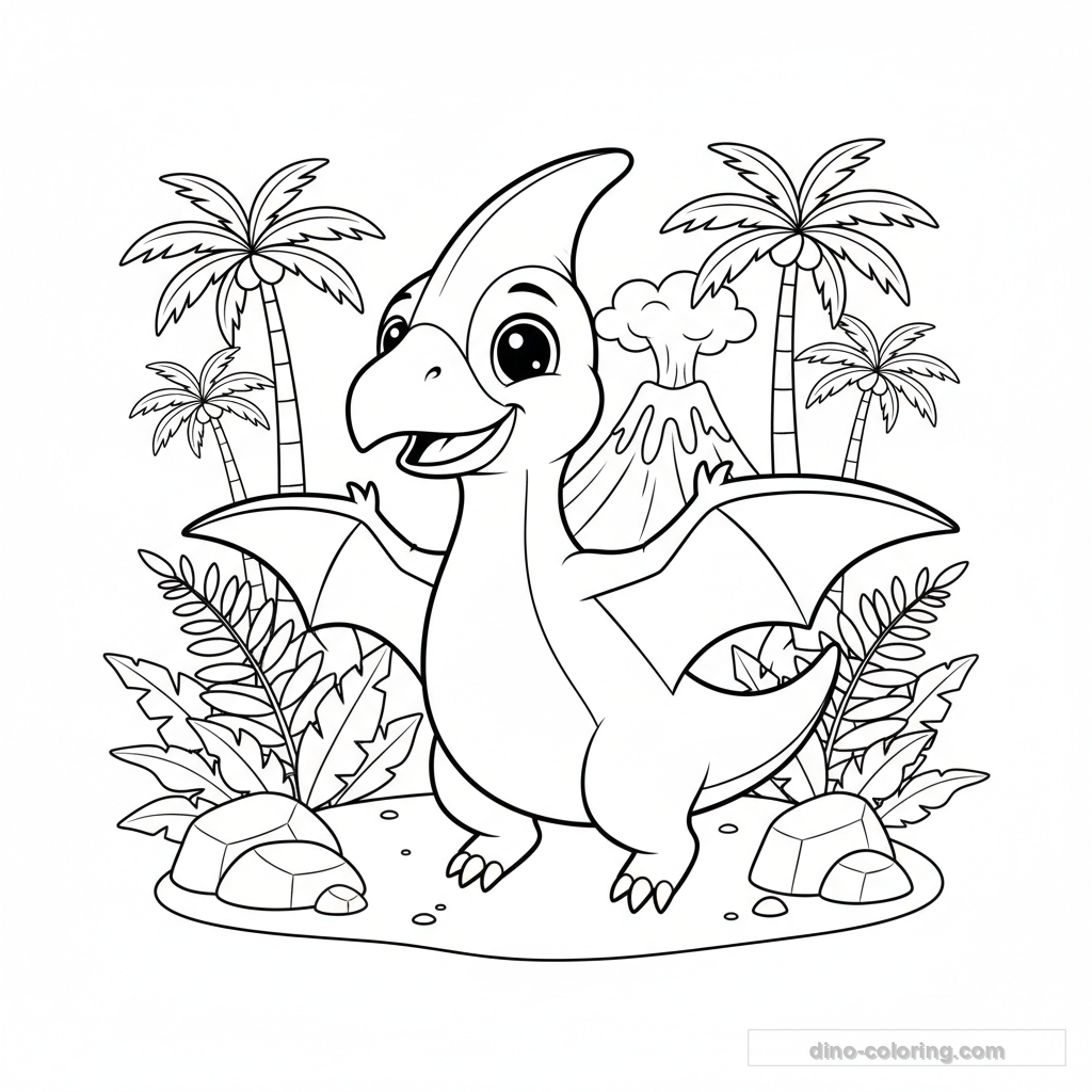 Cute Pteranodon Ausmalbild #36