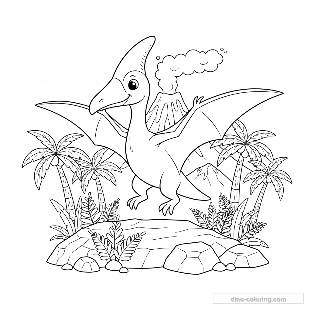 Landing Pteranodon Ausmalbild #12