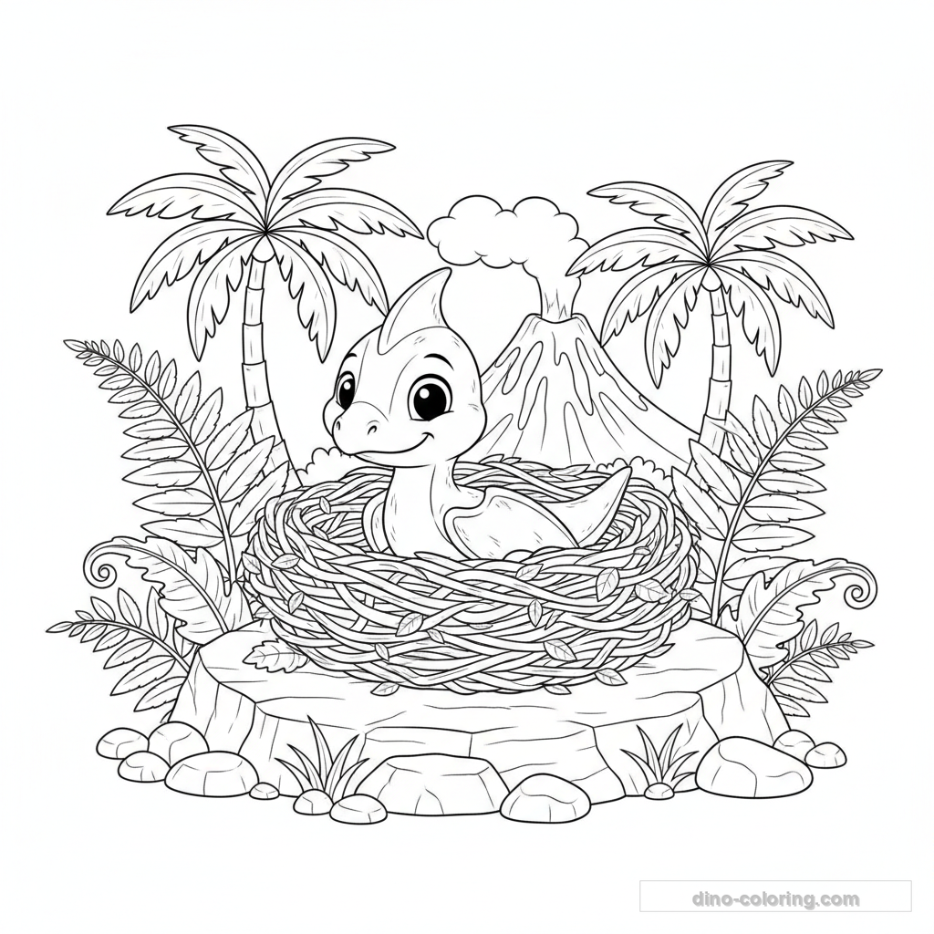 Bébé Ptéranodon au Nid #25