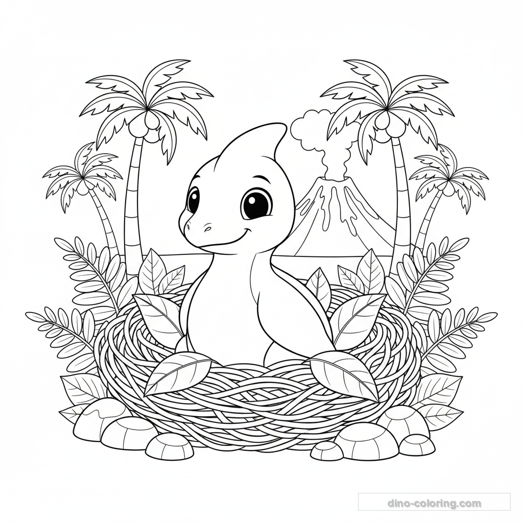 Desenho Baby Pteranodon para Colorir #17