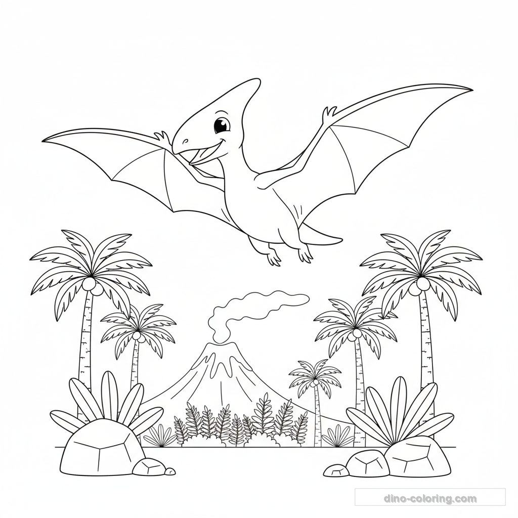 Desenho Pterodactyl Flock para Colorir #6