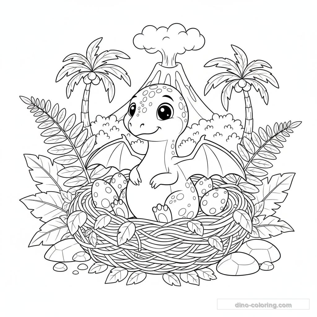 Bébé Ptérodactyle au Nid #8