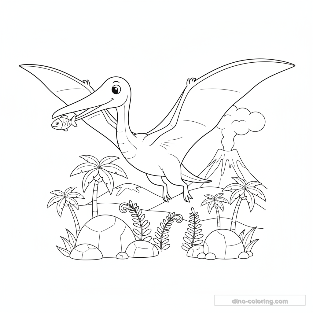 Desenho Hunting Quetzalcoatlus para Colorir #6