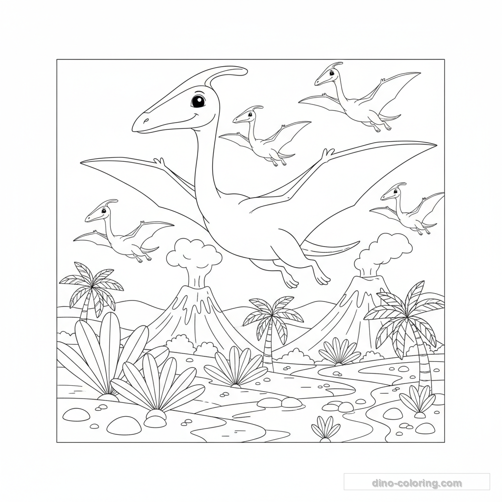 Desenho Quetzalcoatlus Flock para Colorir #7