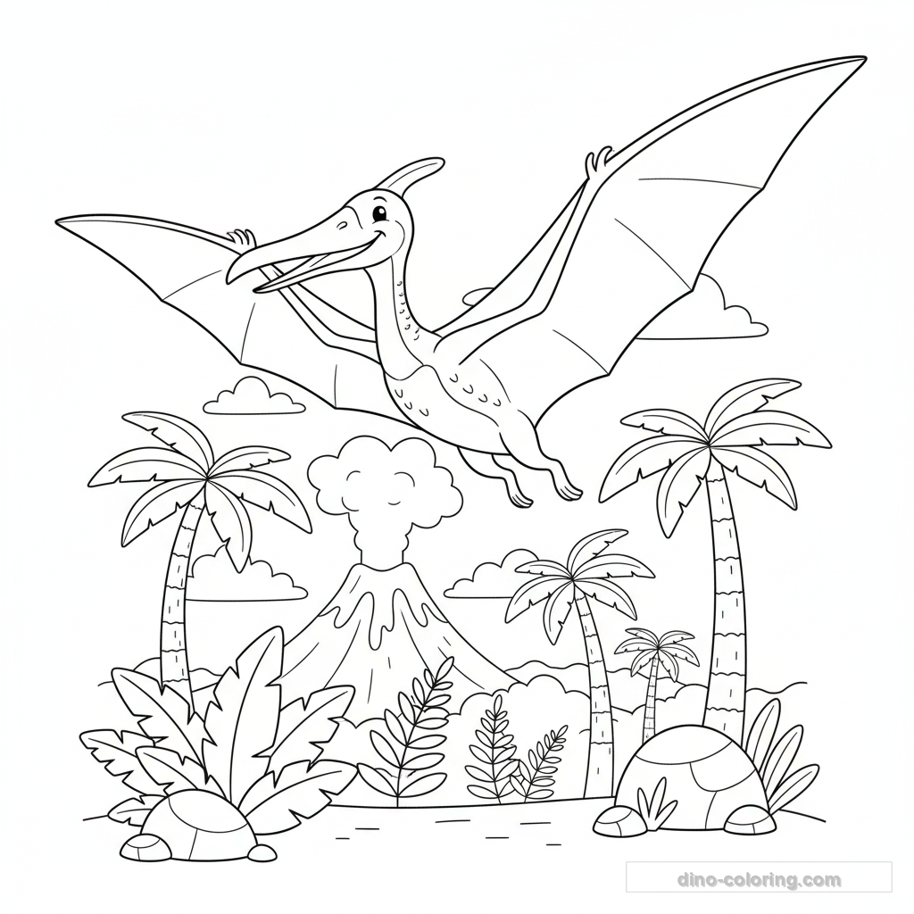 Desenho Giant Flying Quetzalcoatlus para Colorir #9