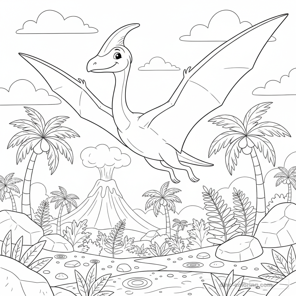 Desenho Quetzalcoatlus Flock para Colorir #4