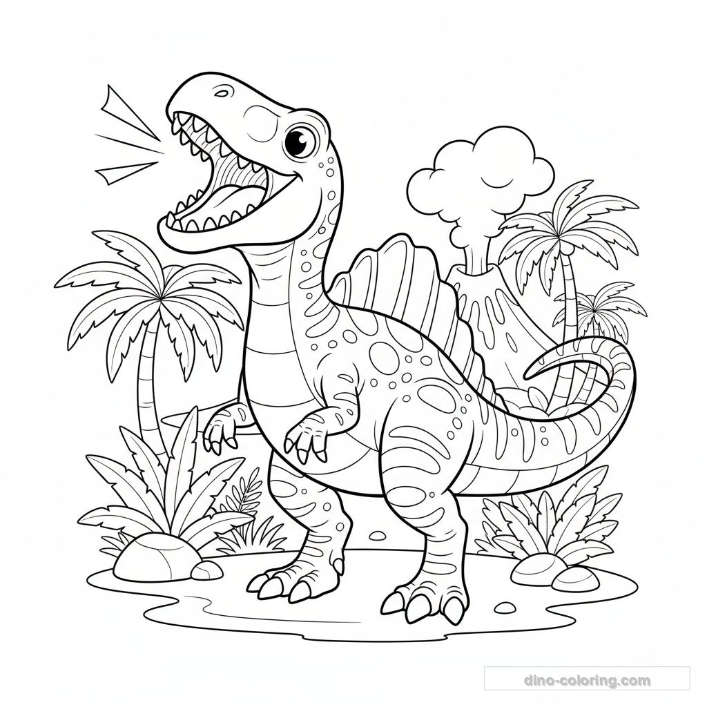 Disegno Fierce Spinosaurus da Colorare #18
