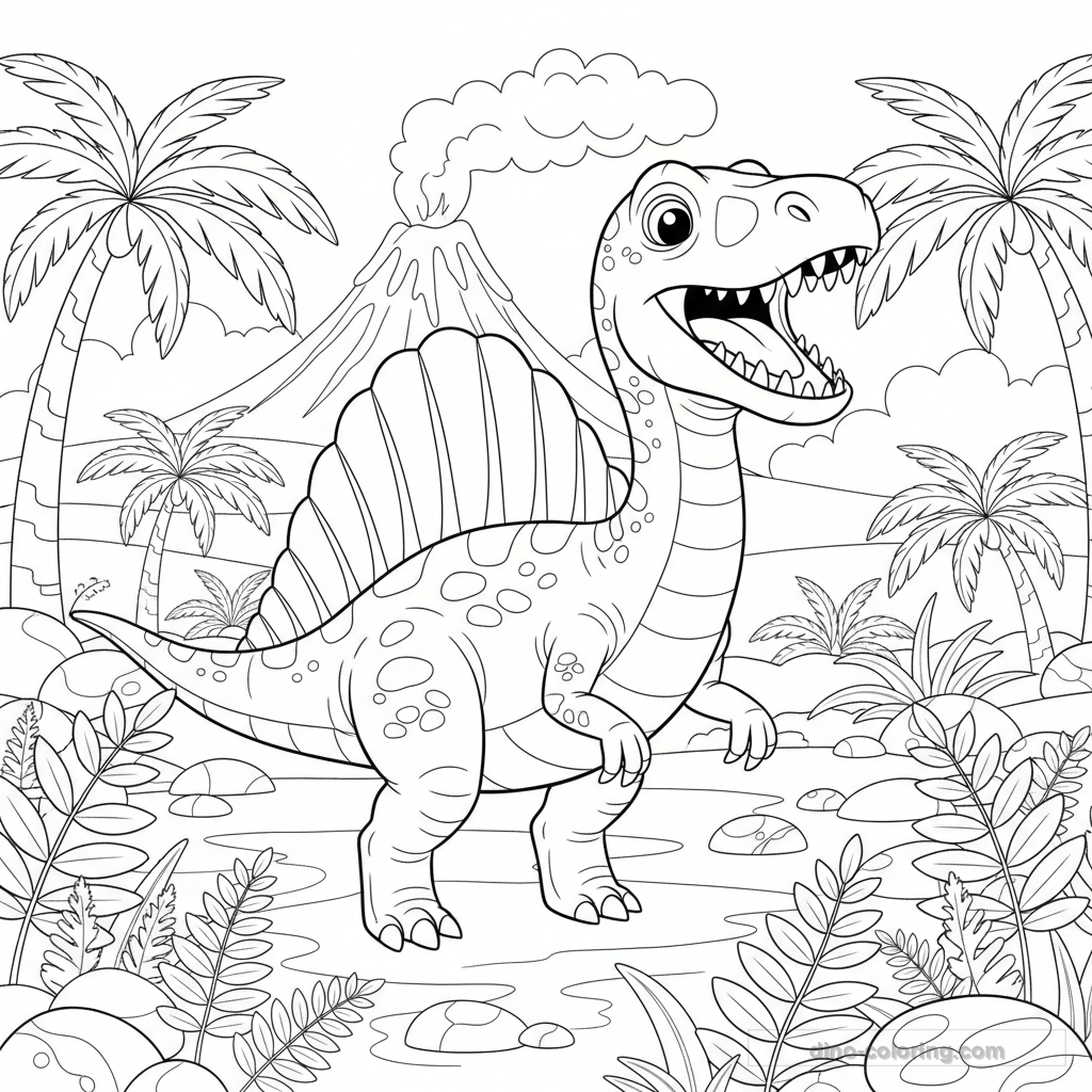 Dibujo Fierce Spinosaurus para Colorear #13