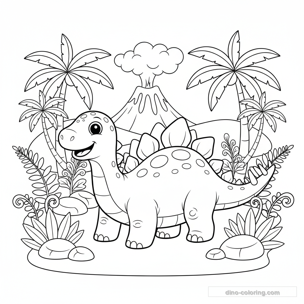 Friendly Stegosaurus Ausmalbild #14