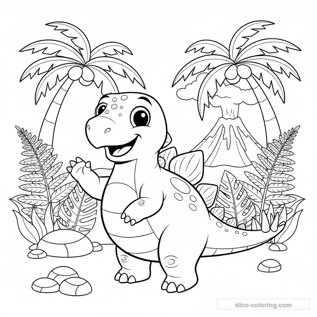 Friendly Stegosaurus Ausmalbild #26