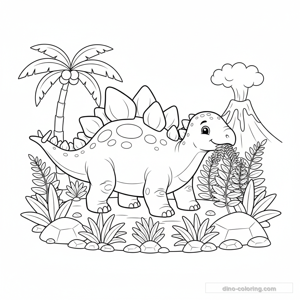 Eating Stegosaurus Ausmalbild #38