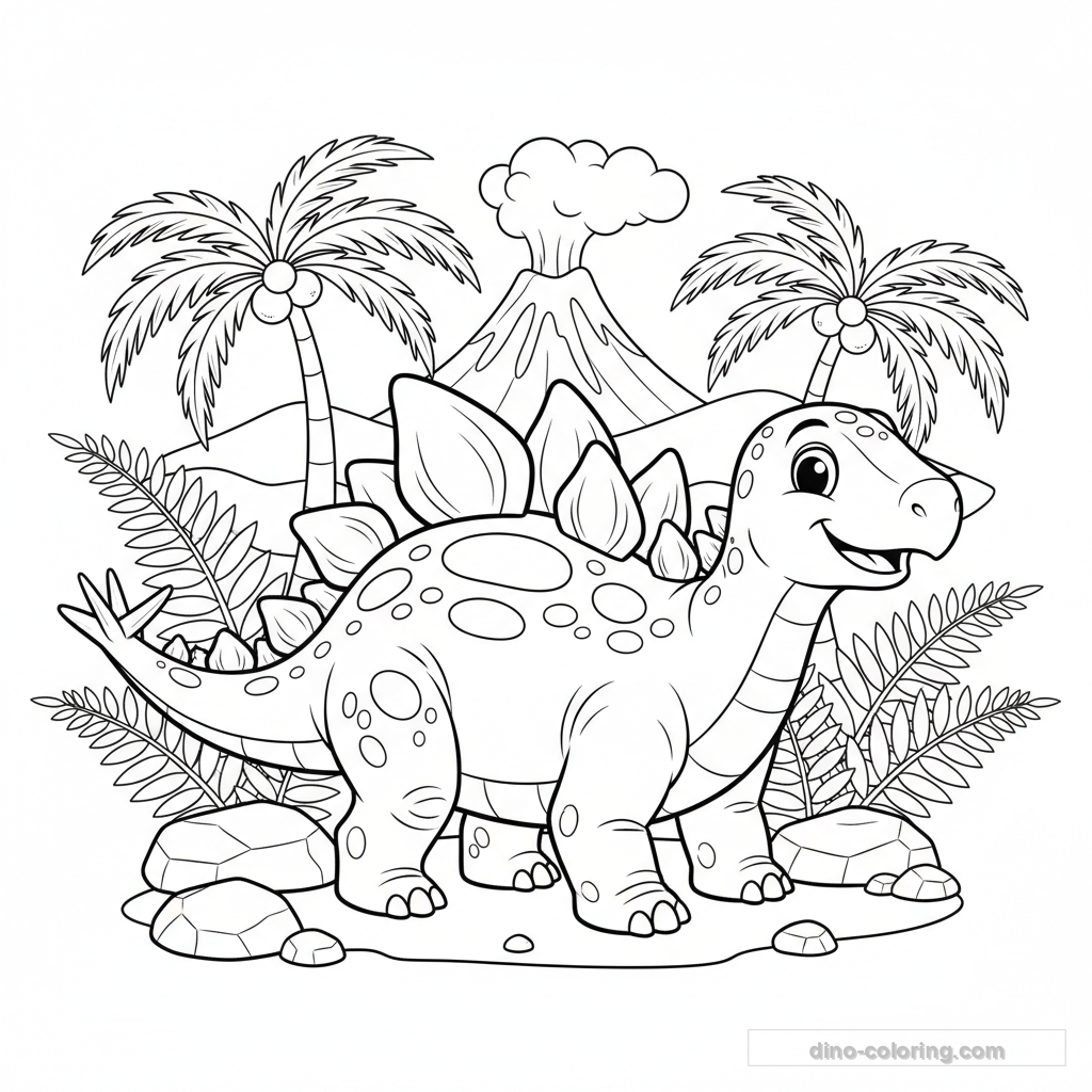 Disegno Detailed Stegosaurus da Colorare #39