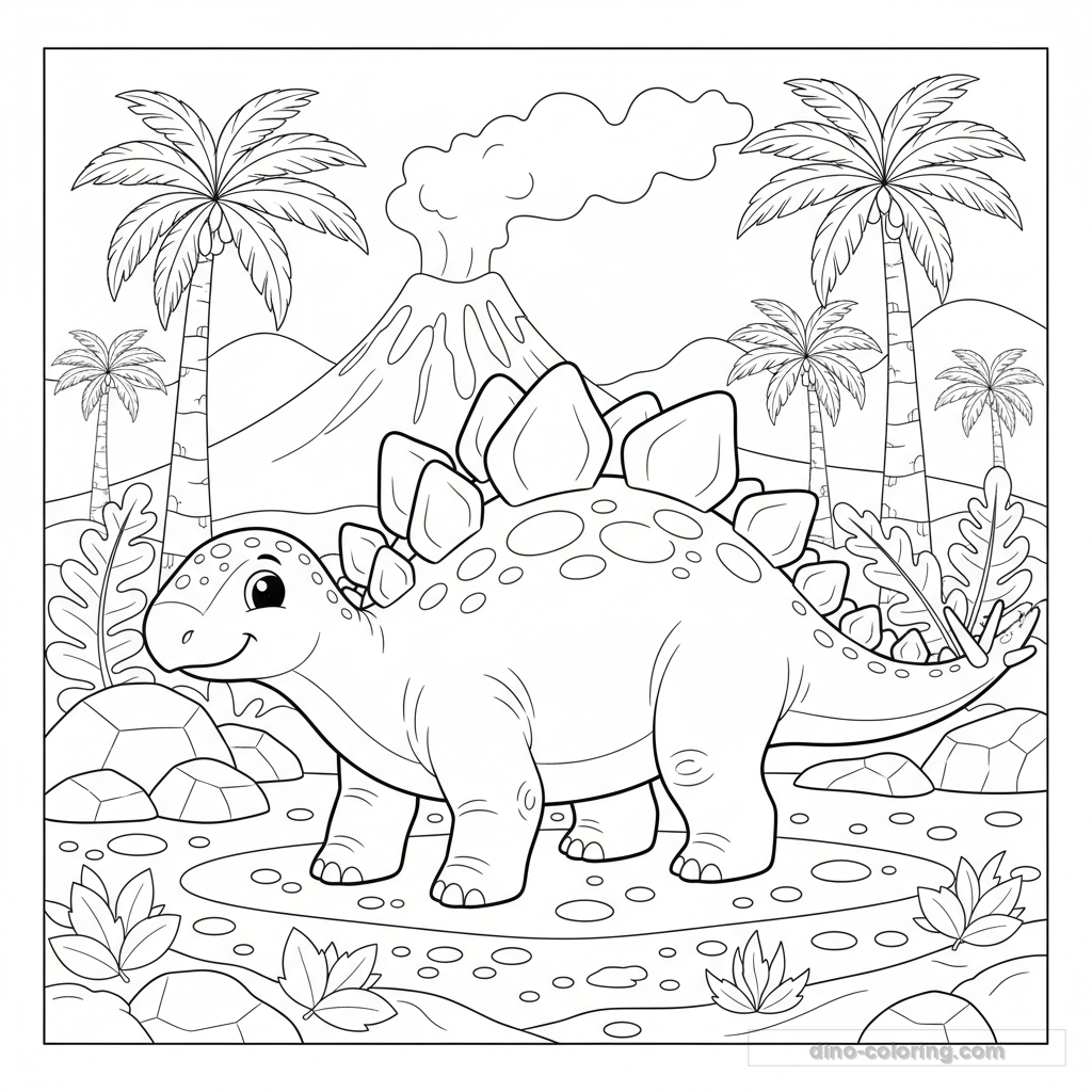 Plated Stegosaurus Ausmalbild #11