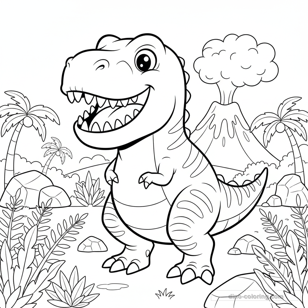 Sharp Teeth T-Rex Ausmalbild #13