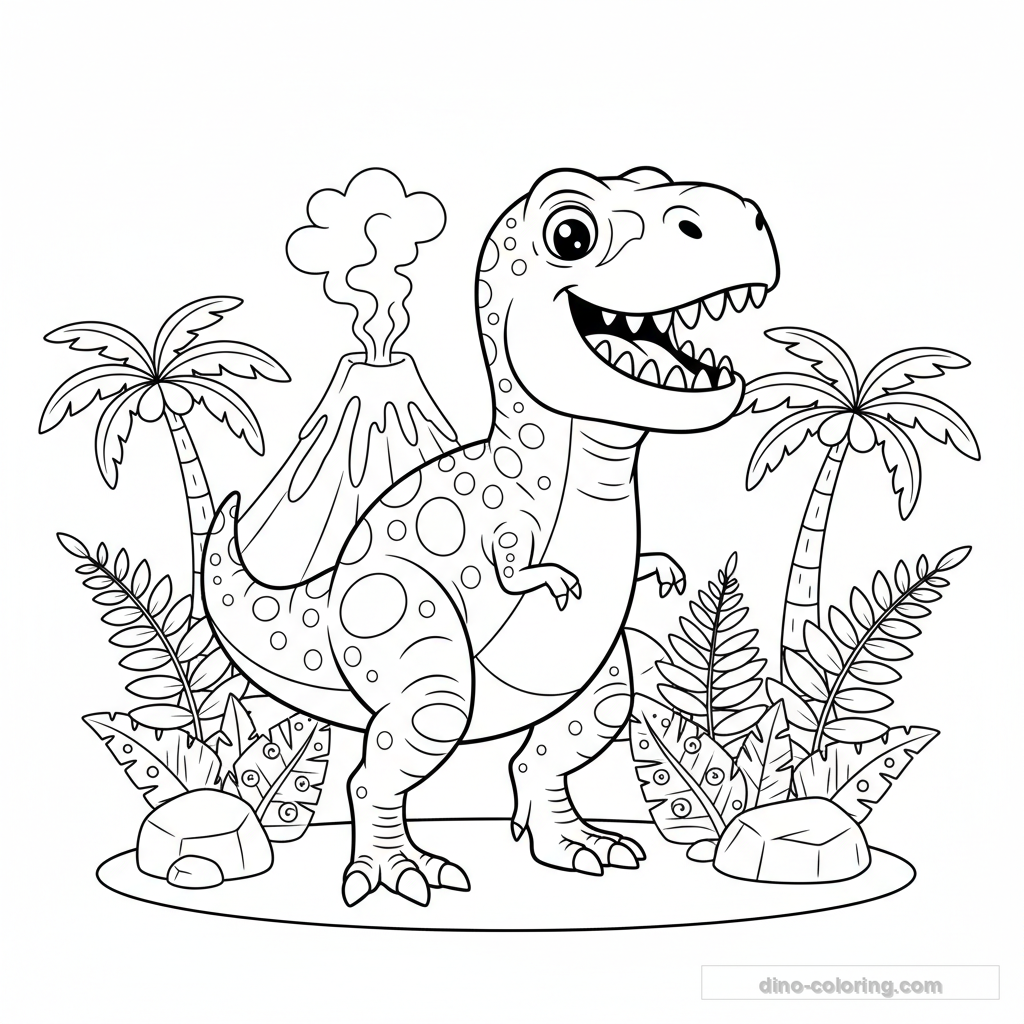 Desenho Roaring T-Rex para Colorir #11