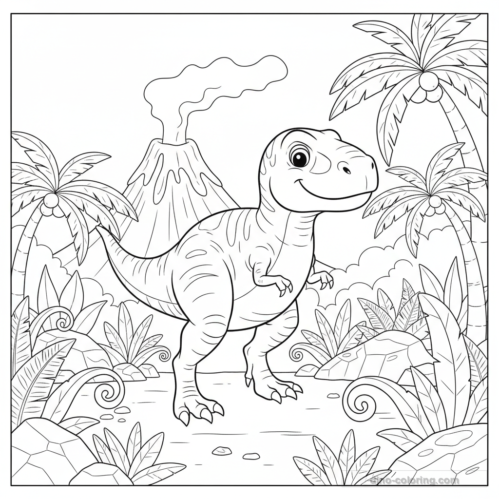Disegno Hunting T-Rex da Colorare #28