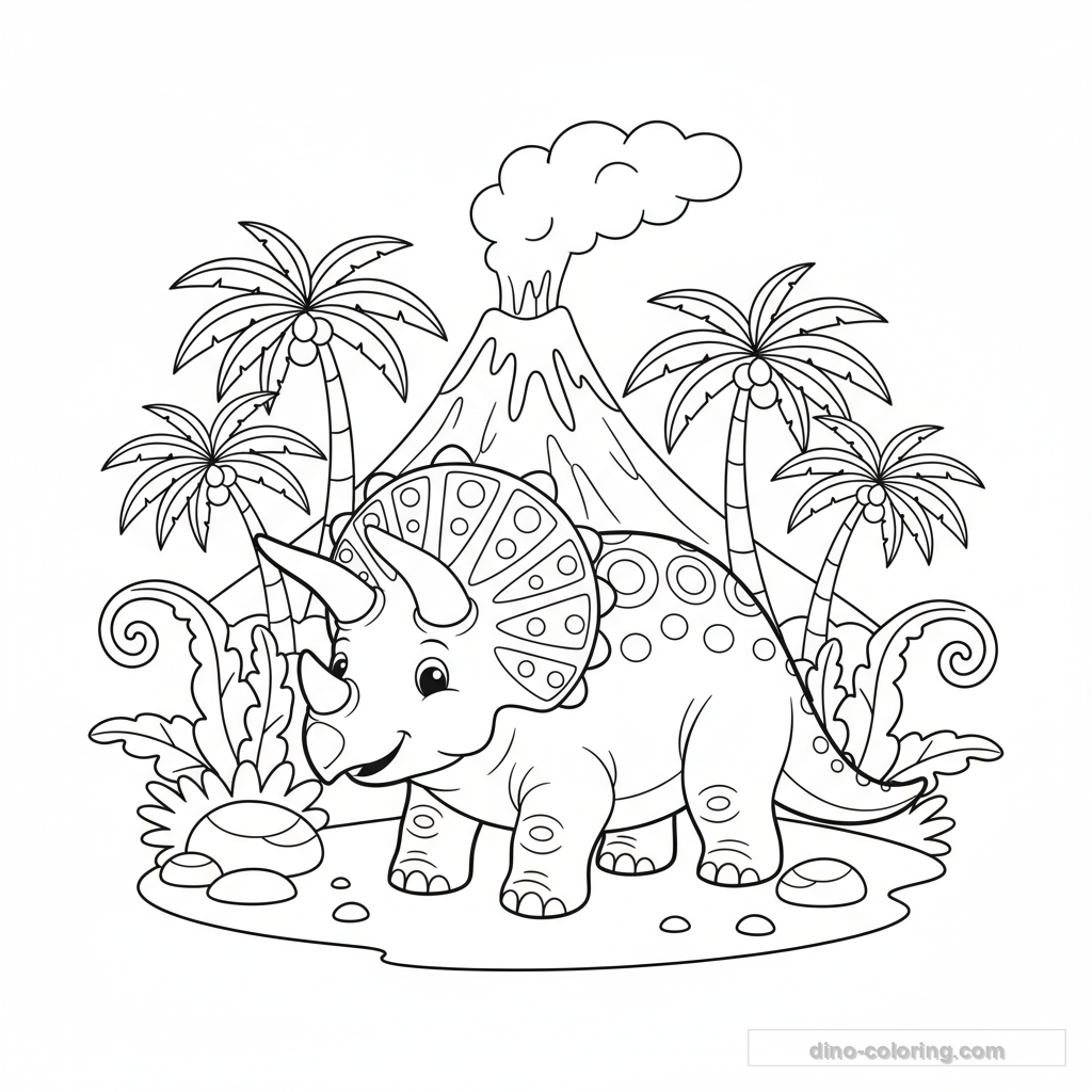 Desenho Detailed Triceratops para Colorir #9