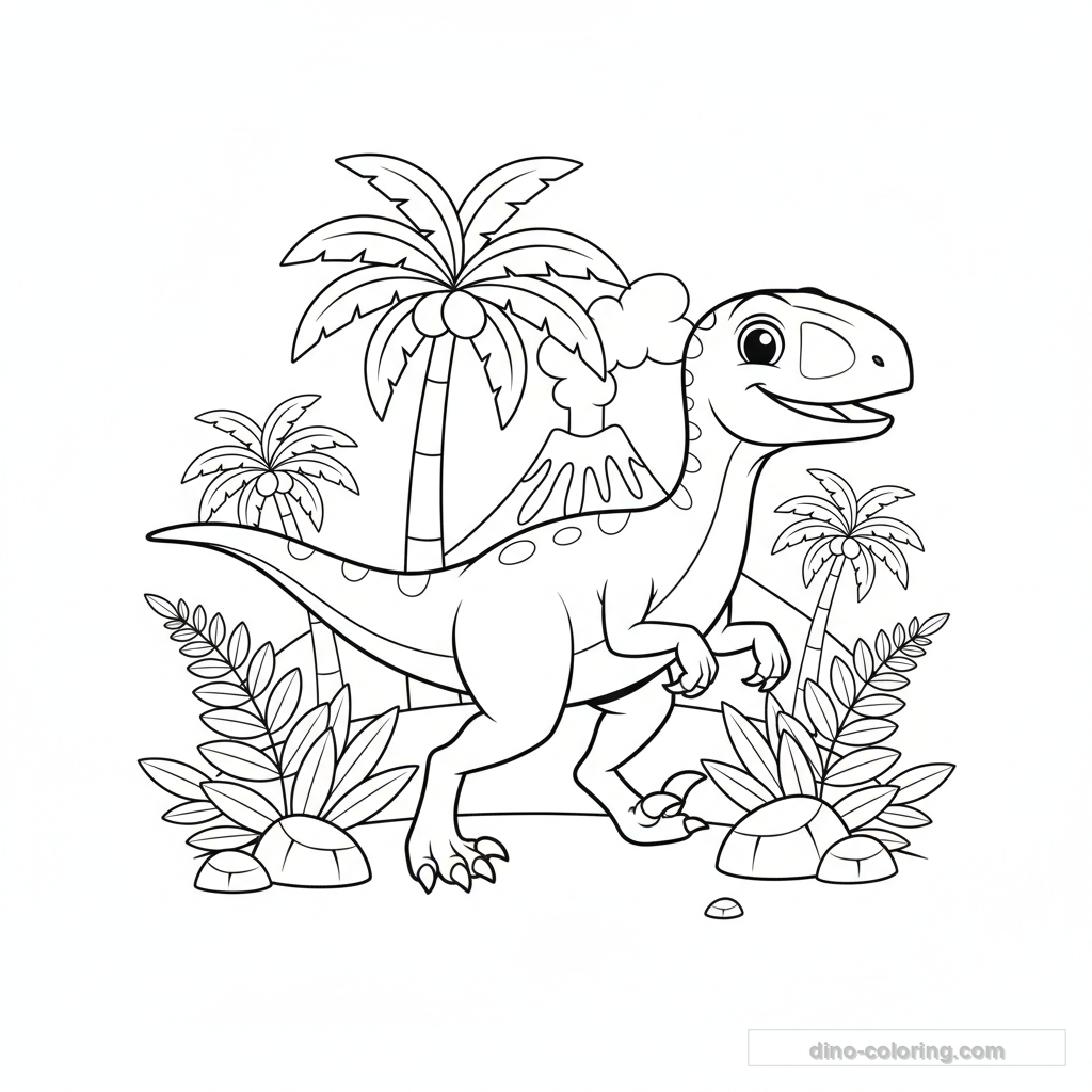 Dibujo Fast Velociraptor para Colorear #6