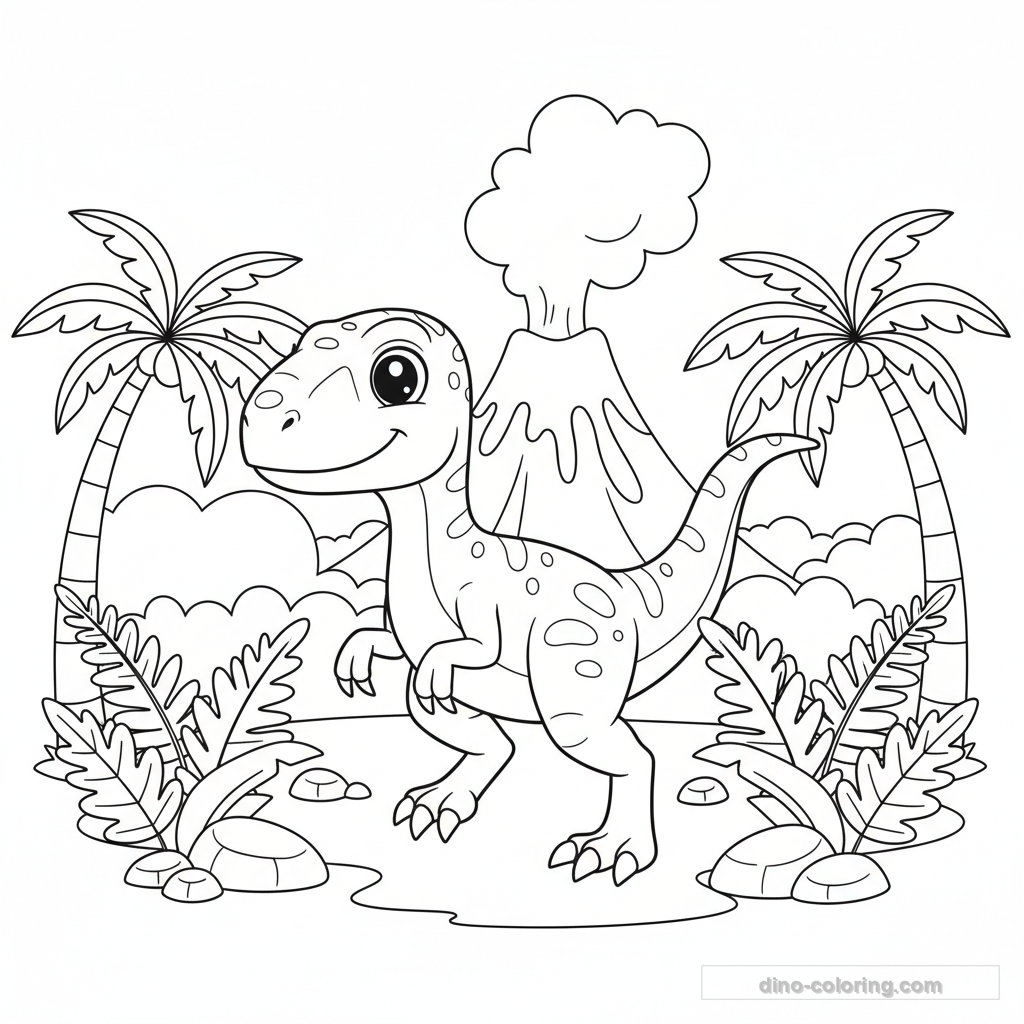 Desenho Hunting Velociraptor para Colorir #10