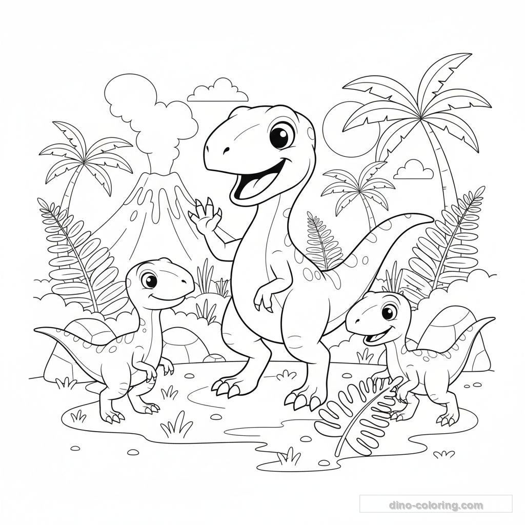 Disegno Velociraptor Pack da Colorare #13